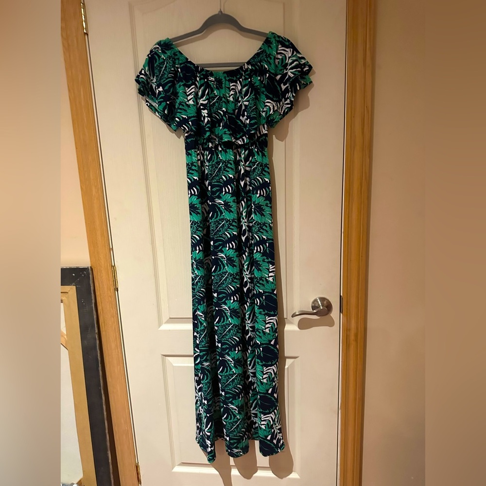 Mary Square Off the shoulder Floral Dress